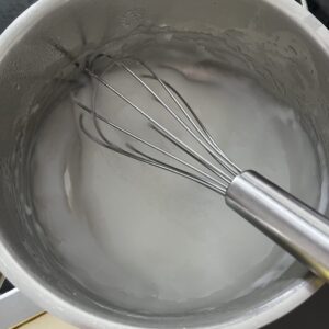 rice flour paste cooked until pudding consistency